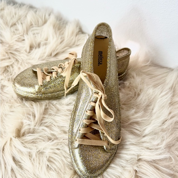 Melissa Gold Glitter Sneakers - Picture 2 of 3